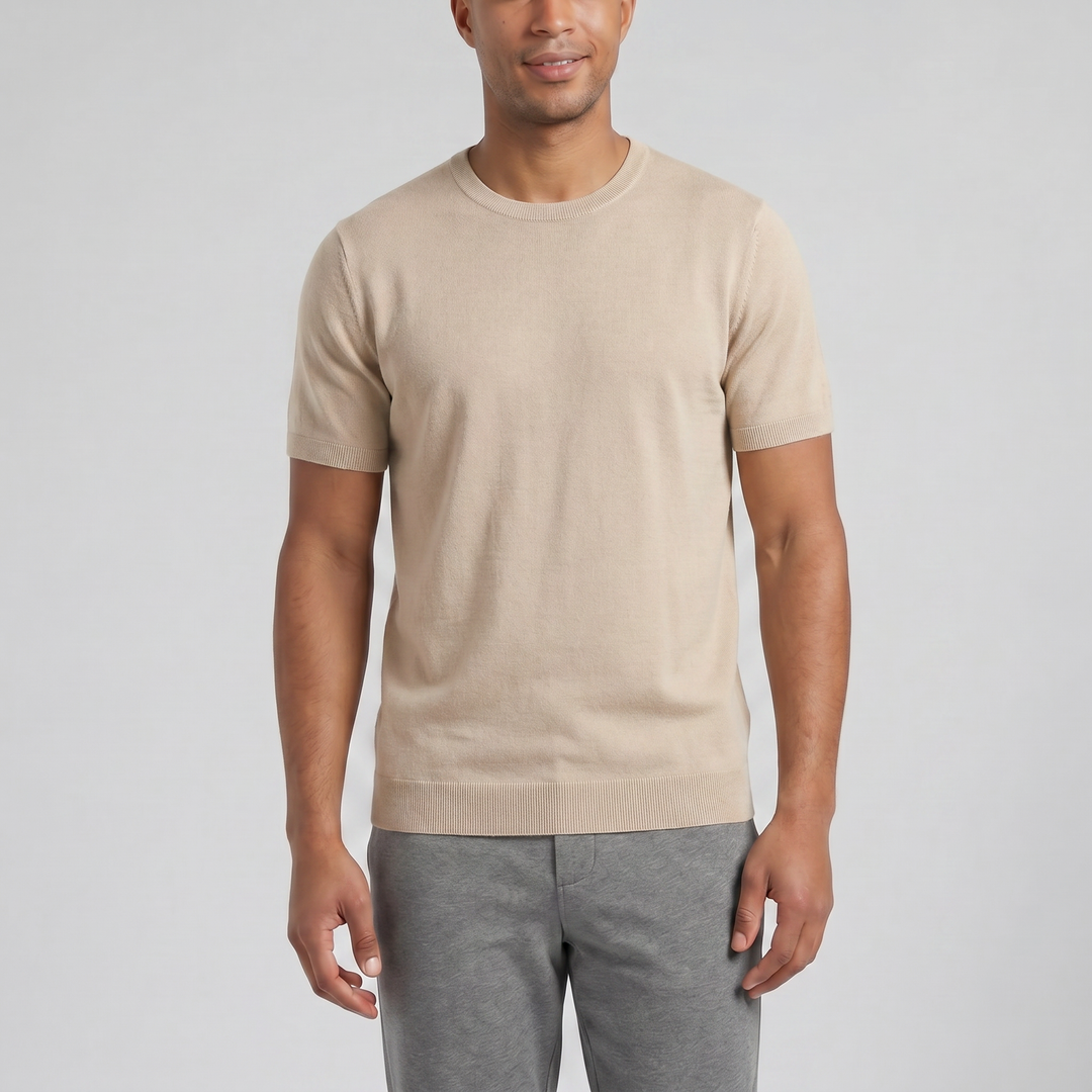 Men’s Wool Knit Casual T-Shirt | Olamil