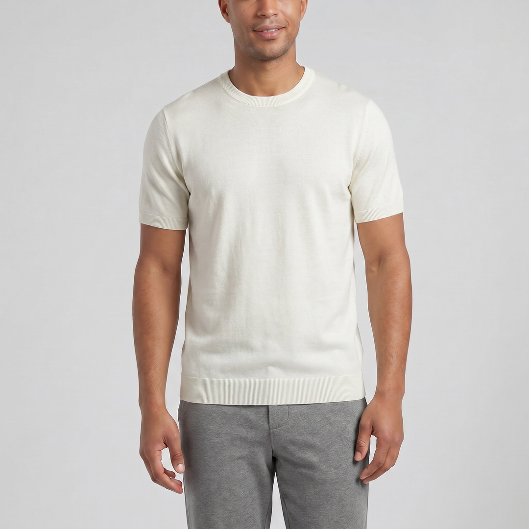 Men’s Wool Knit Casual T-Shirt | Olamil