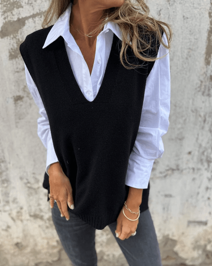 Women’s Elegant Vest with V-Neck