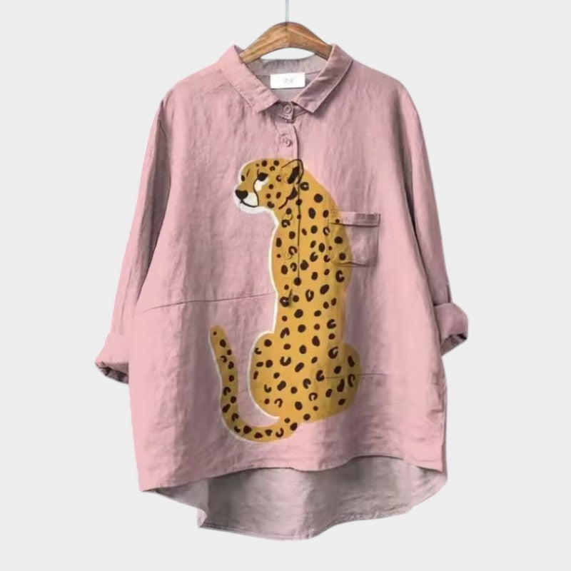 Women’s Floral Print Blouse - Relaxed FIt