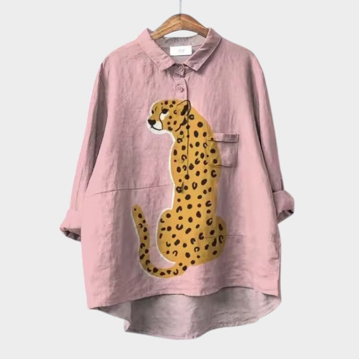 Women’s Floral Print Blouse - Relaxed FIt