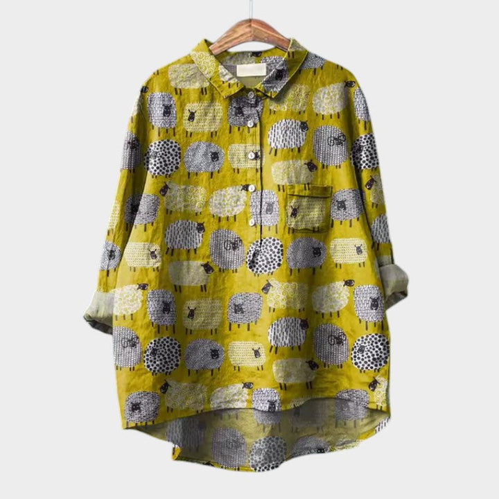 Women’s Floral Print Blouse - Relaxed FIt