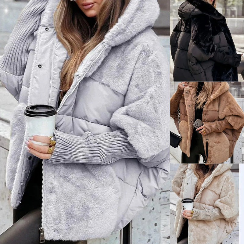Women’s Elegant Jacket with Plush Trim