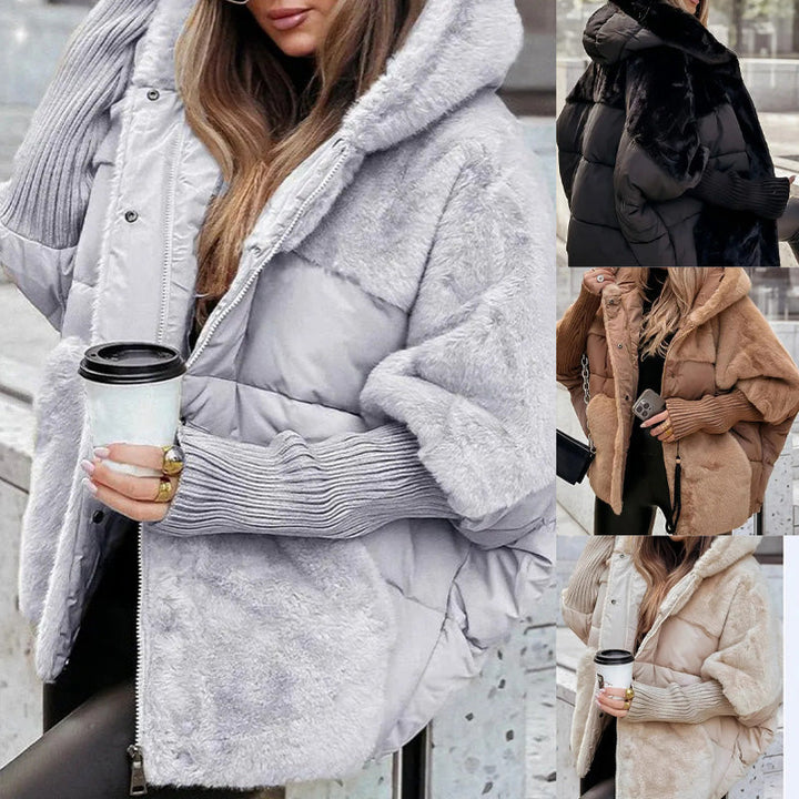 Women’s Elegant Jacket with Plush Trim