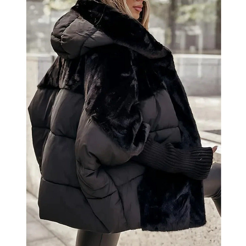 Women’s Elegant Jacket with Plush Trim