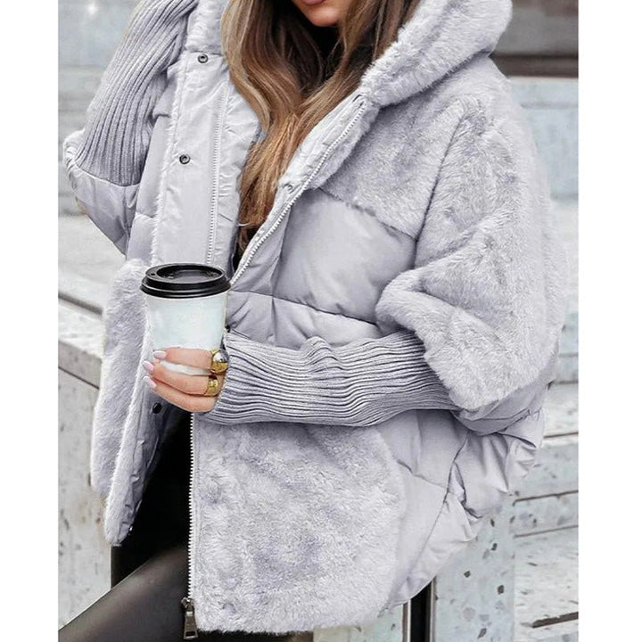 Women’s Elegant Jacket with Plush Trim