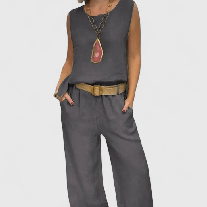 Women’s Elegant Two-Piece Set with Pockets