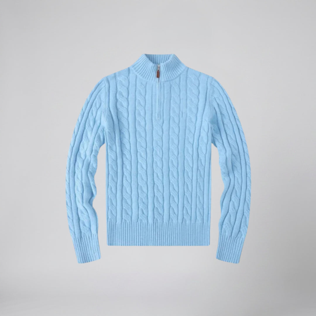 Women’s Cable Knit Half-Zip Sweater | Olamil