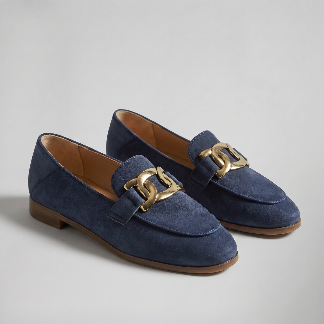 Women's Loafers – Chain Detail Suede