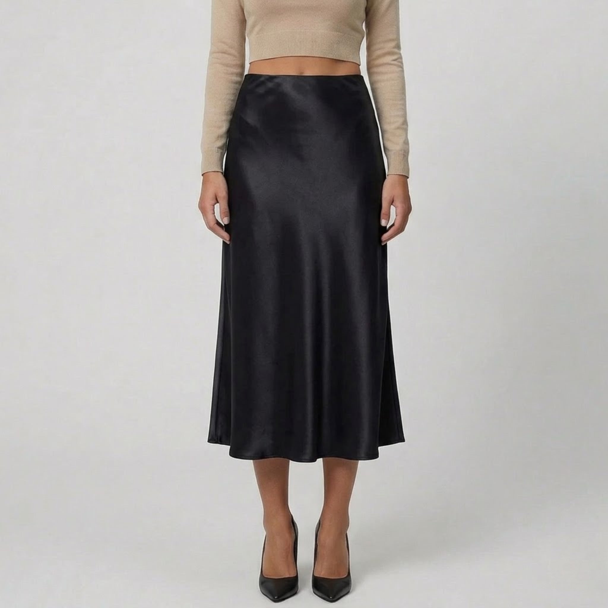 Women’s High-Rise Satin Skirt | Olamil