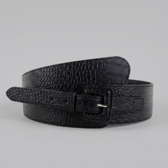 Women's Leather Belt – Croc Texture