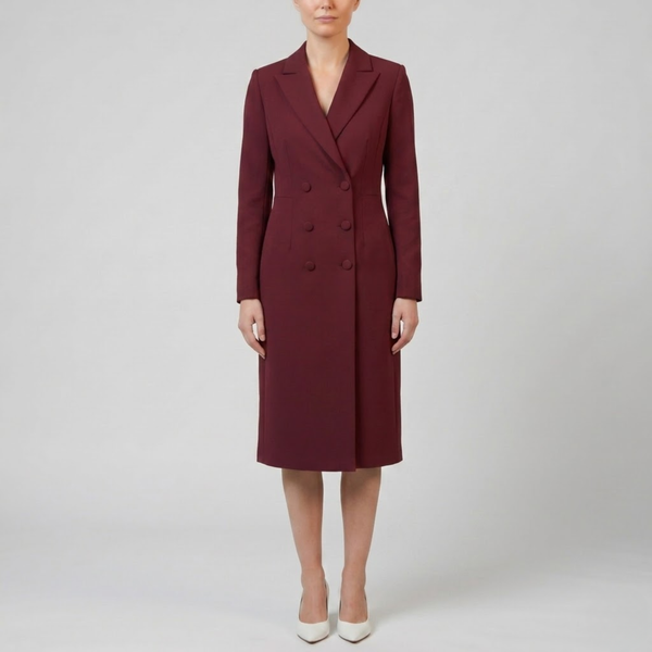 Women's Double-Breasted Blazer Dress, Notch Lapel