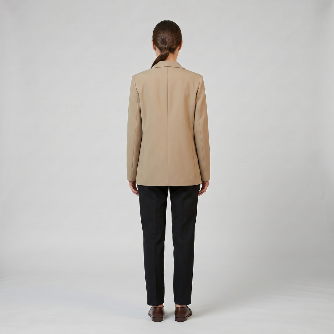 Women’s Double-Breasted Notch Lapel Blazer | Olamil