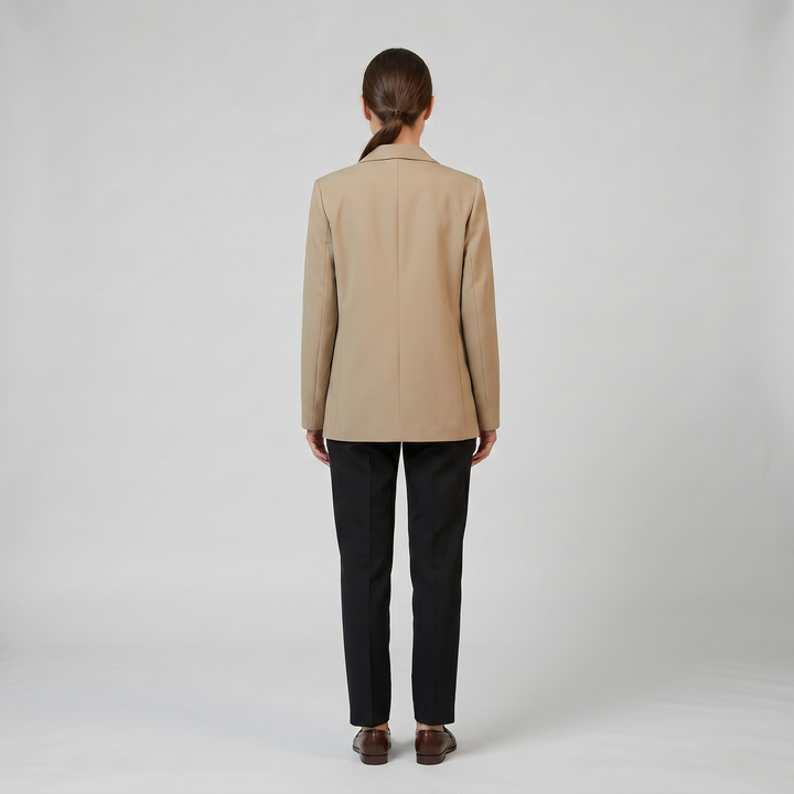 Women’s Double-Breasted Notch Lapel Blazer | Olamil