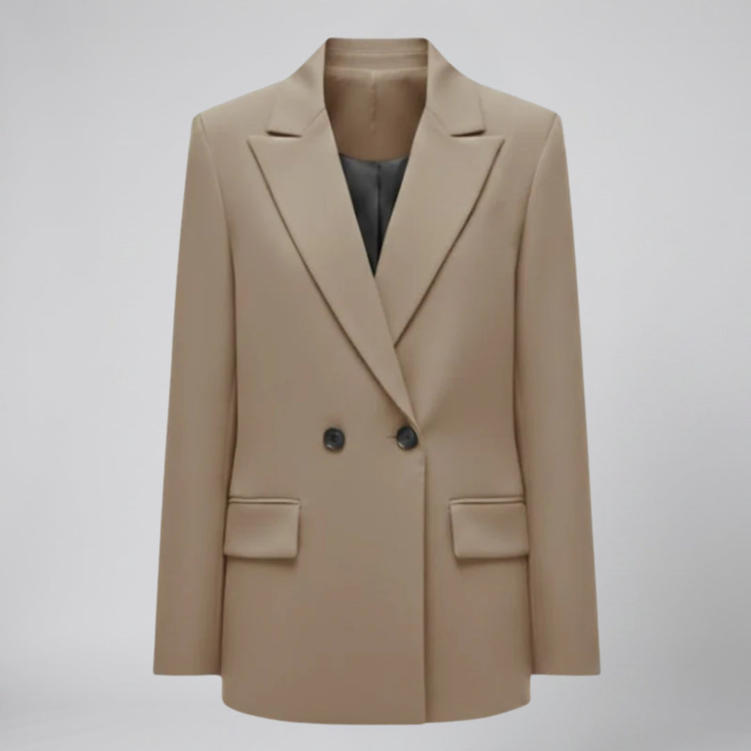 Women’s Double-Breasted Notch Lapel Blazer | Olamil