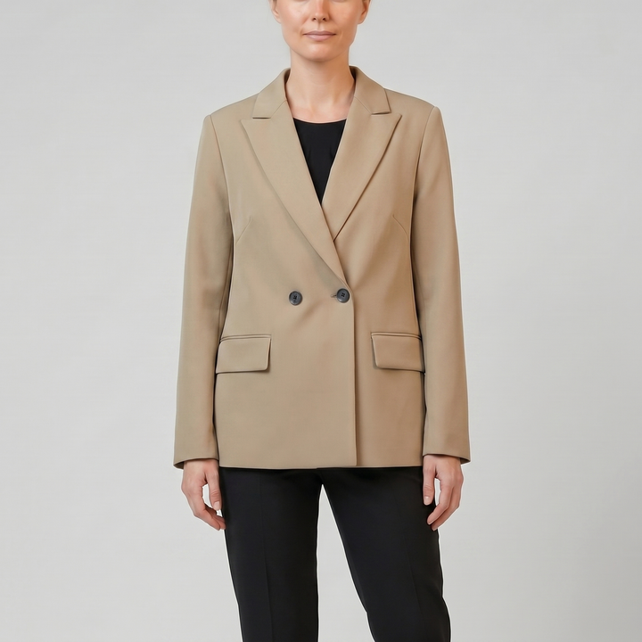 Women’s Double-Breasted Notch Lapel Blazer | Olamil