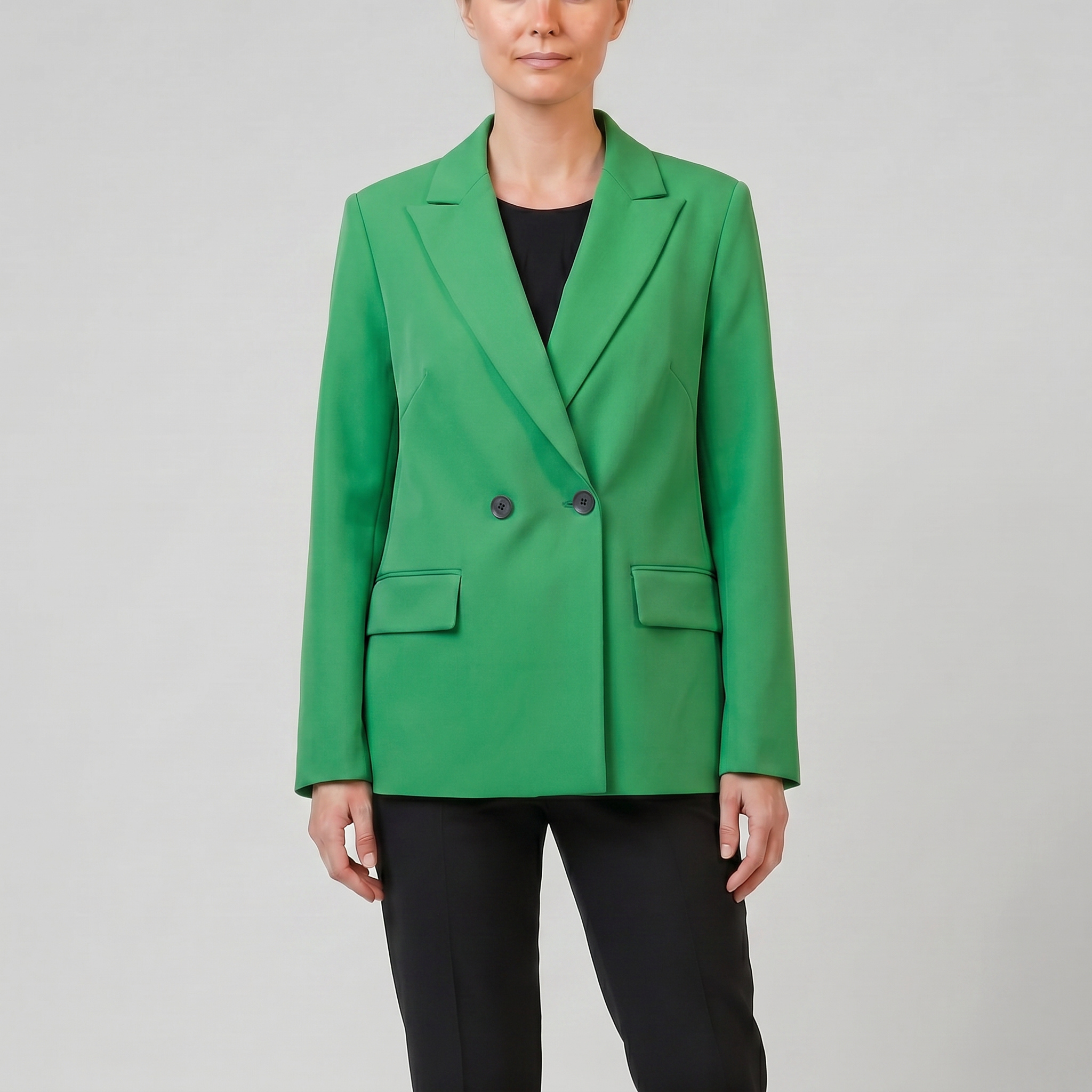 Women’s Double-Breasted Notch Lapel Blazer | Olamil