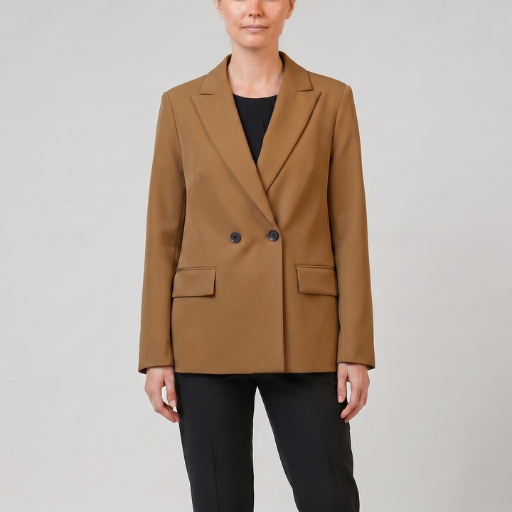 Women’s Double-Breasted Notch Lapel Blazer | Olamil