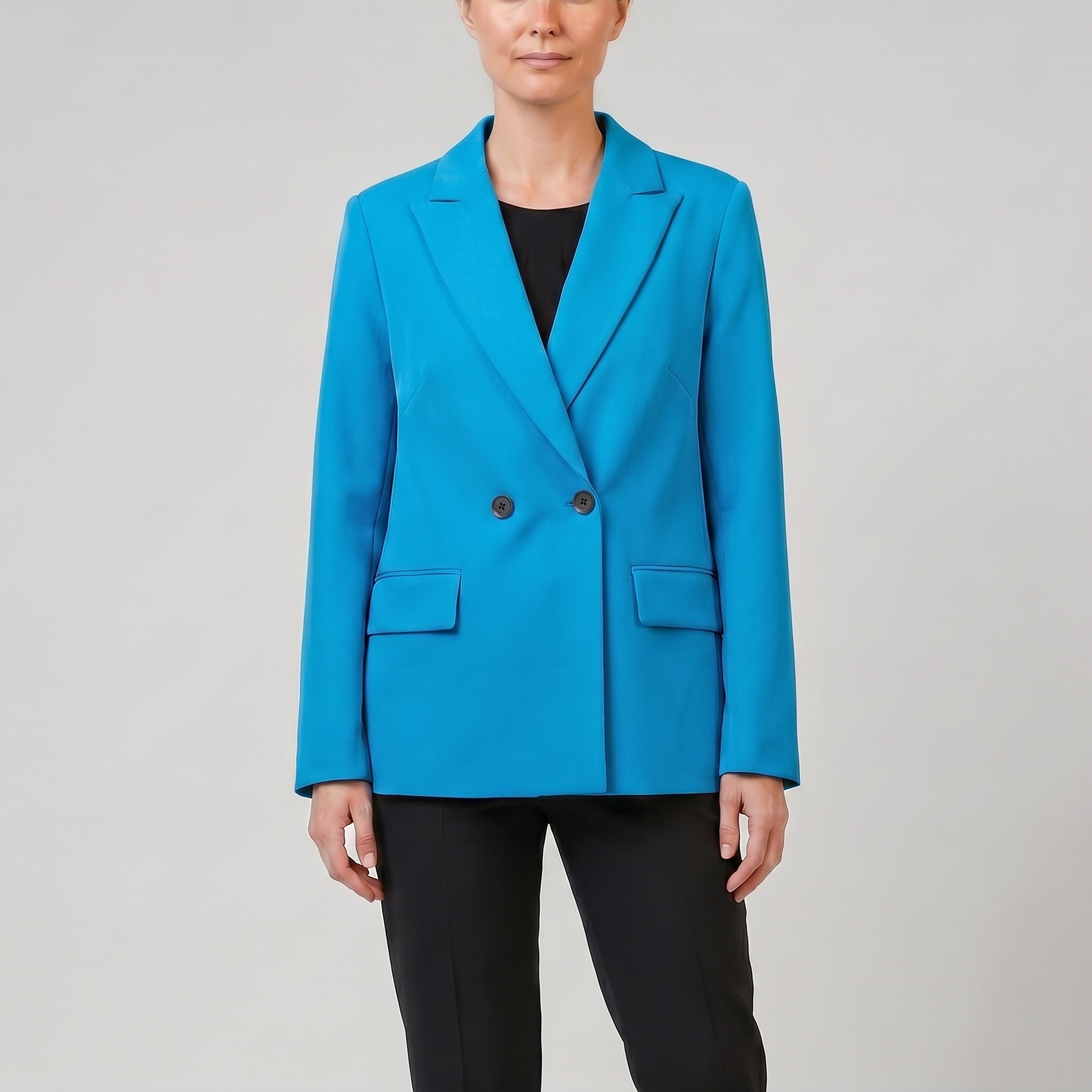 Women’s Double-Breasted Notch Lapel Blazer | Olamil