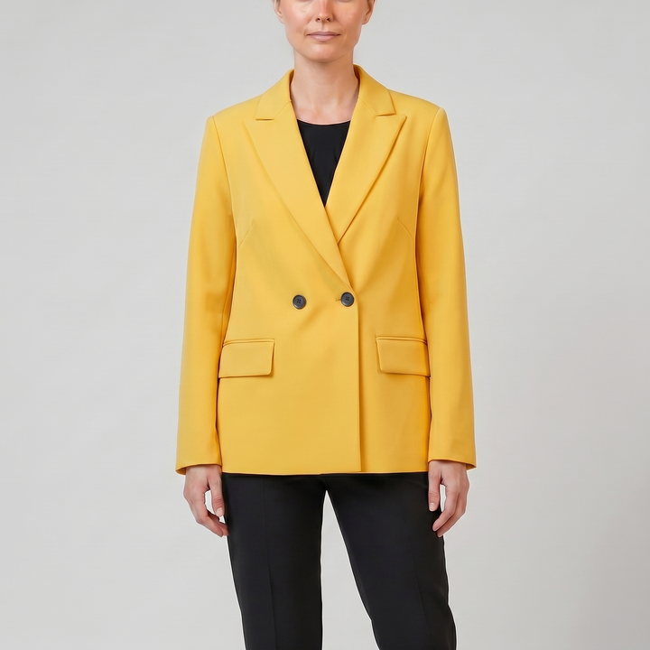 Women’s Double-Breasted Notch Lapel Blazer | Olamil
