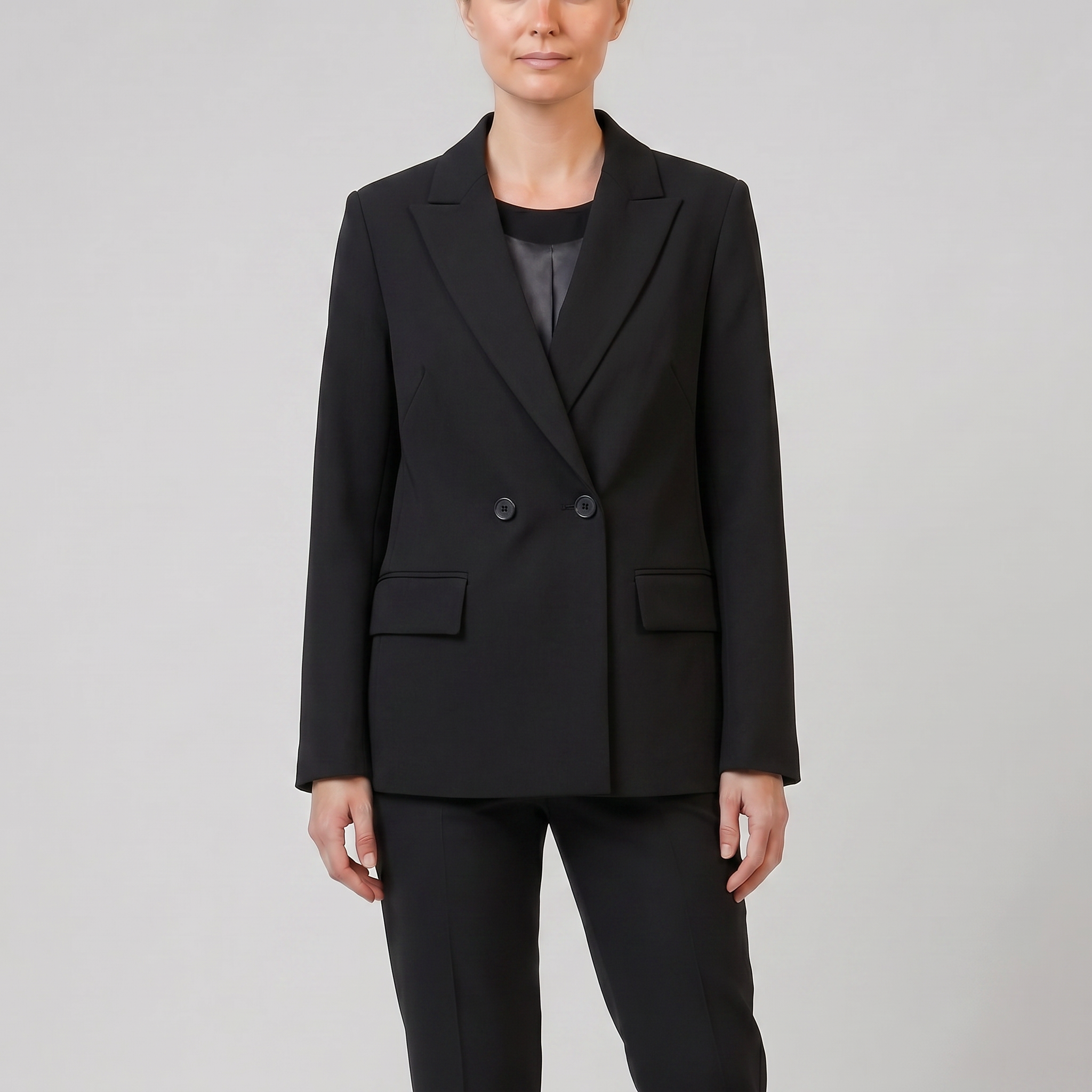 Women’s Double-Breasted Notch Lapel Blazer | Olamil
