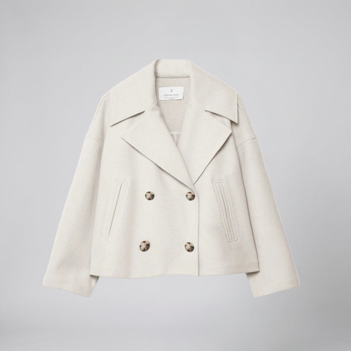 Women’s Double-Breasted Wool-Blend Coat | Olamil