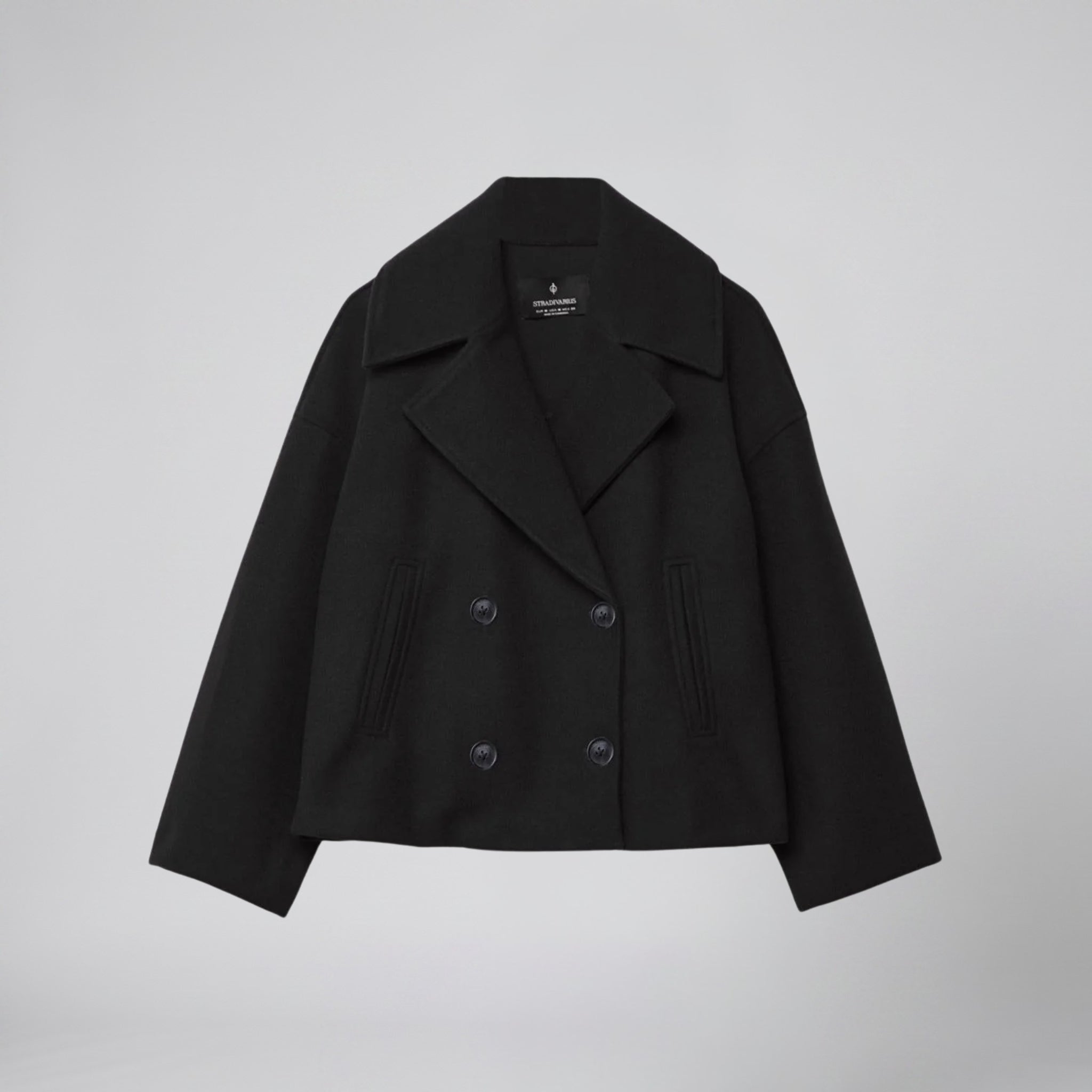 Olamil - Women’s Double-Breasted Wool-Blend Coat