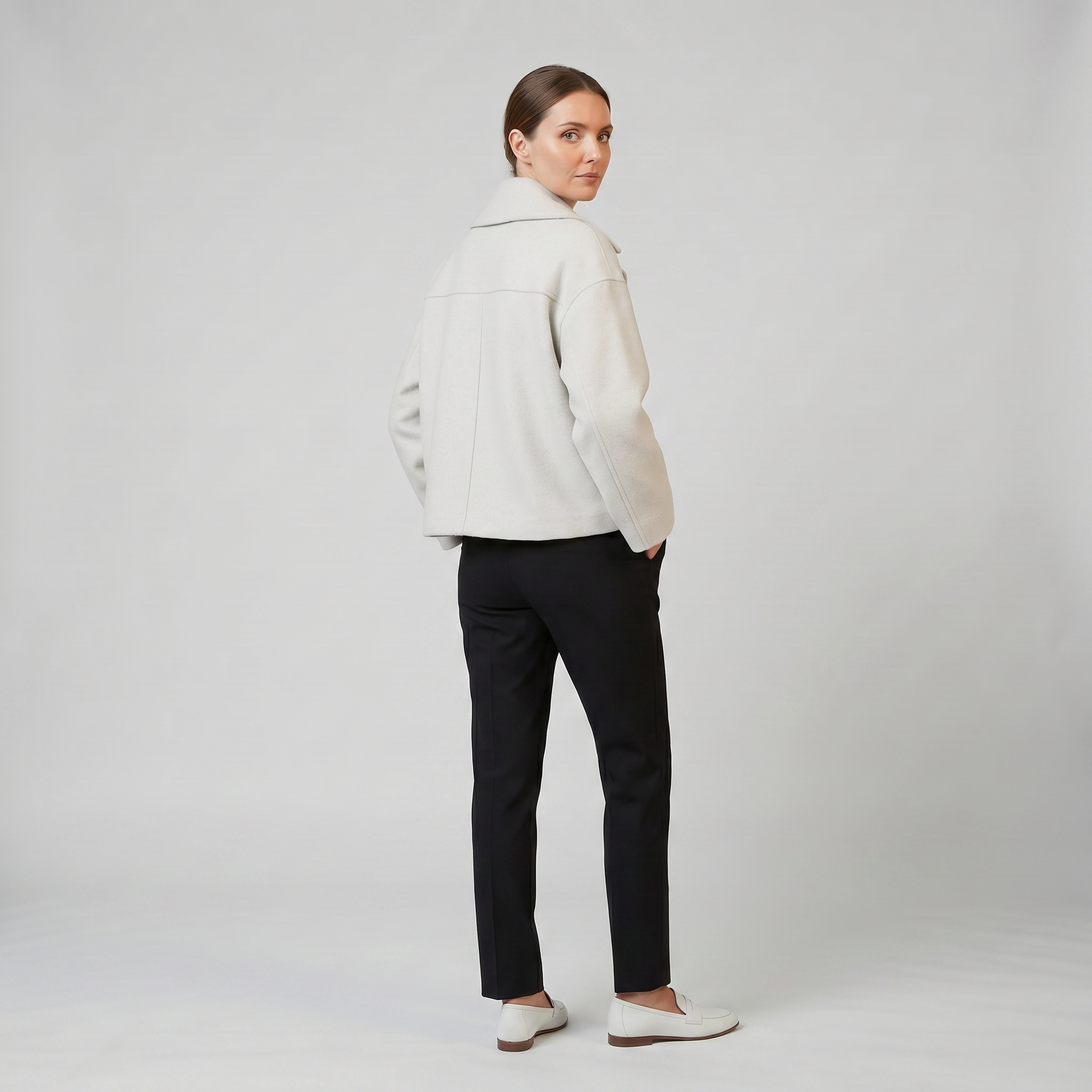 Olamil - Women’s Double-Breasted Wool-Blend Coat