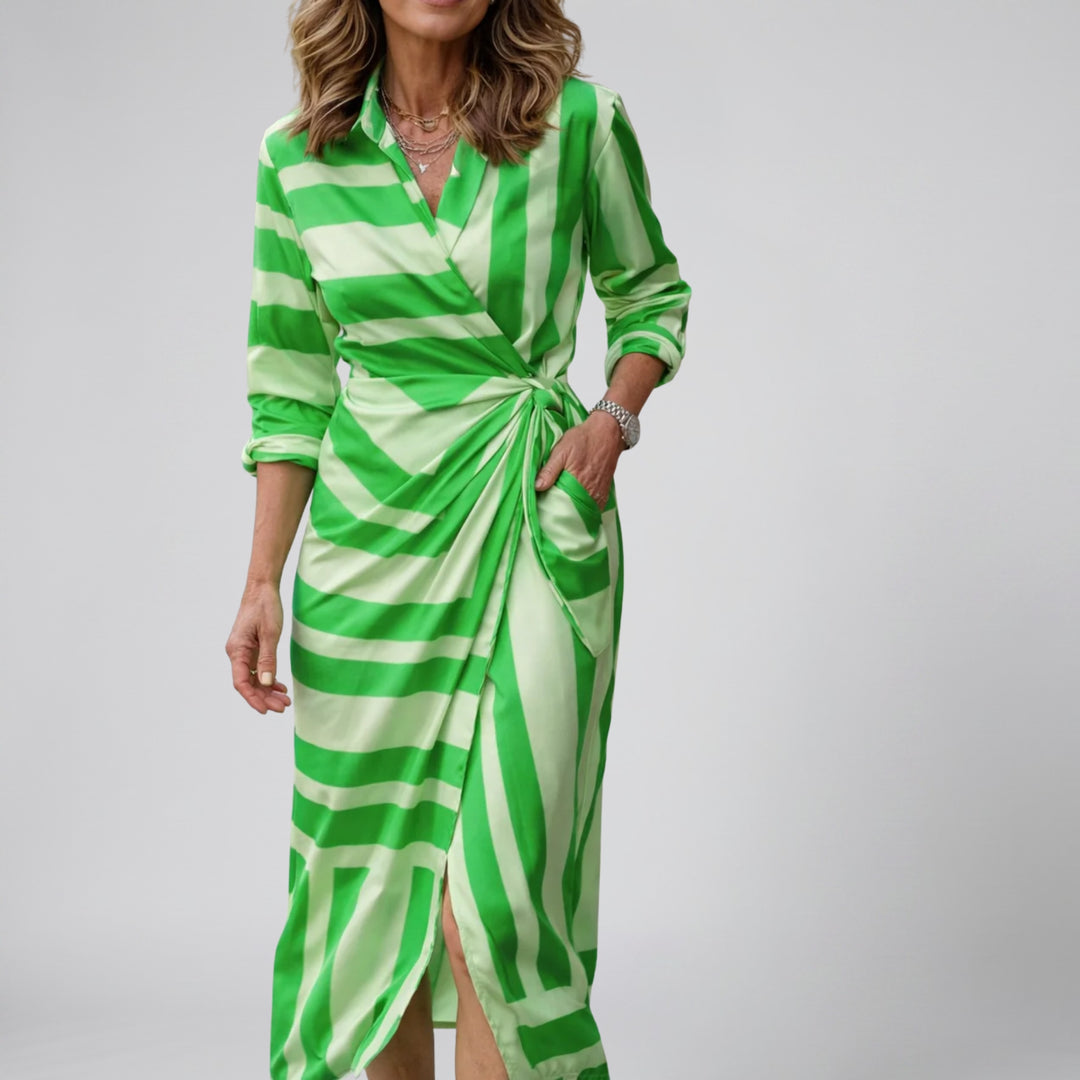 Women’s Floral Print Long-Sleeve Maxi Dress | Olamil