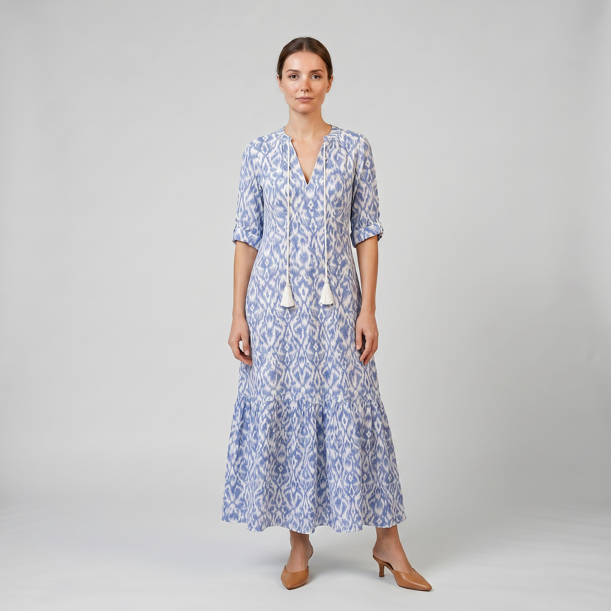 Women’s Floral V-Neck Maxi Dress | Olamil