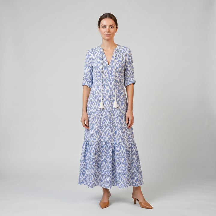 Women’s Floral V-Neck Maxi Dress | Olamil