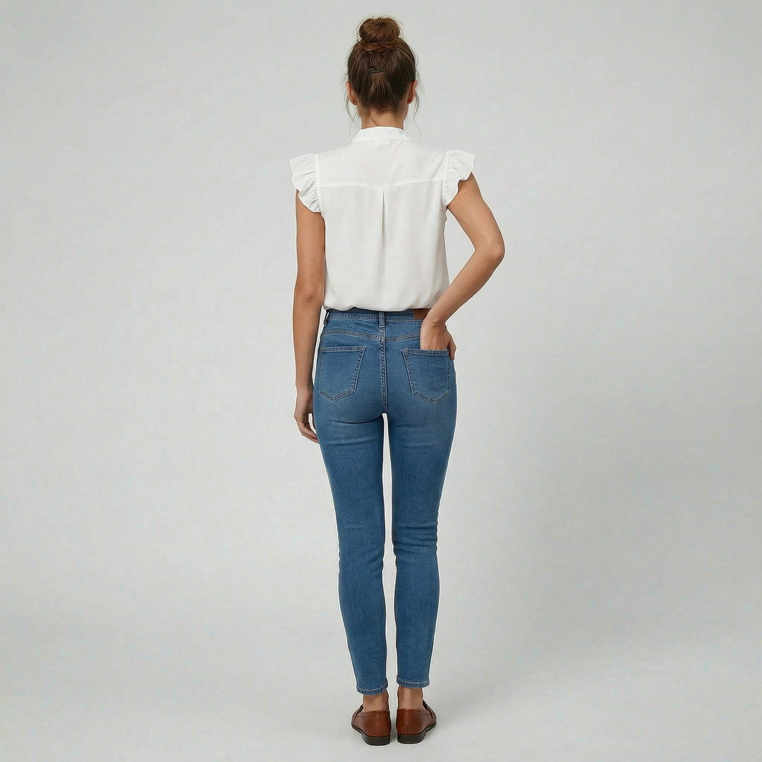 Women’s Flutter Sleeve Bow Blouse | Olamil