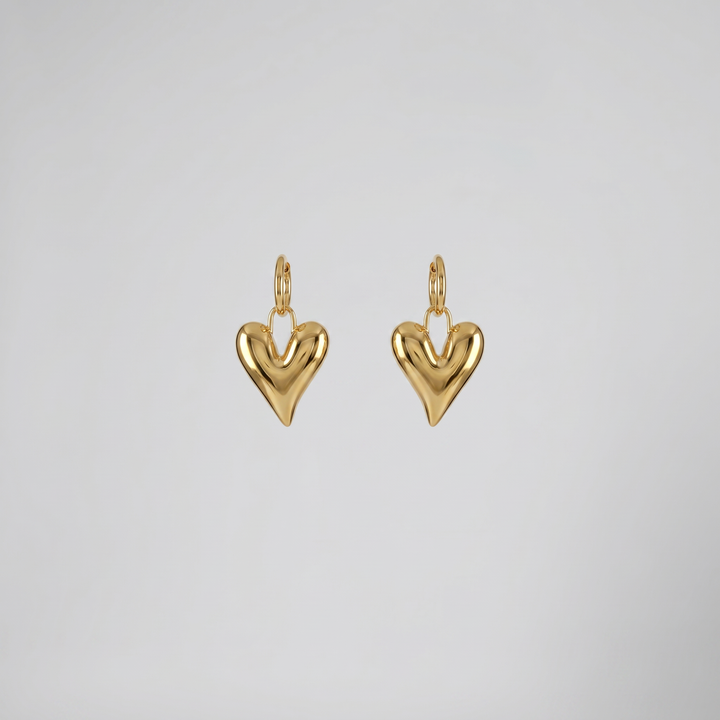 Women’s Gold Heart Earrings | Olamil
