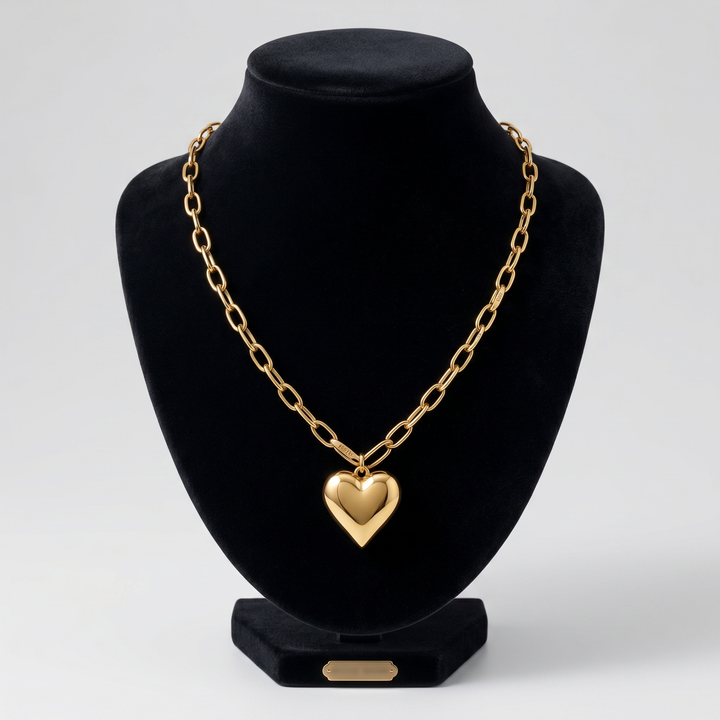 Women’s Gold Heart Necklace | Olamil