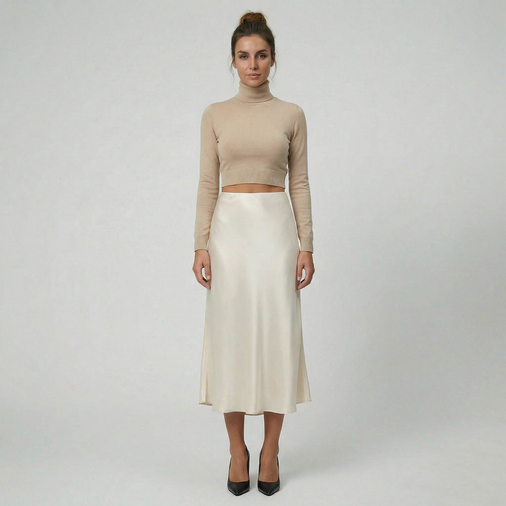 Women’s High-Rise Satin Skirt | Olamil
