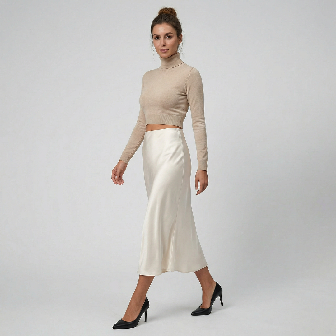 Women’s High-Rise Satin Skirt | Olamil