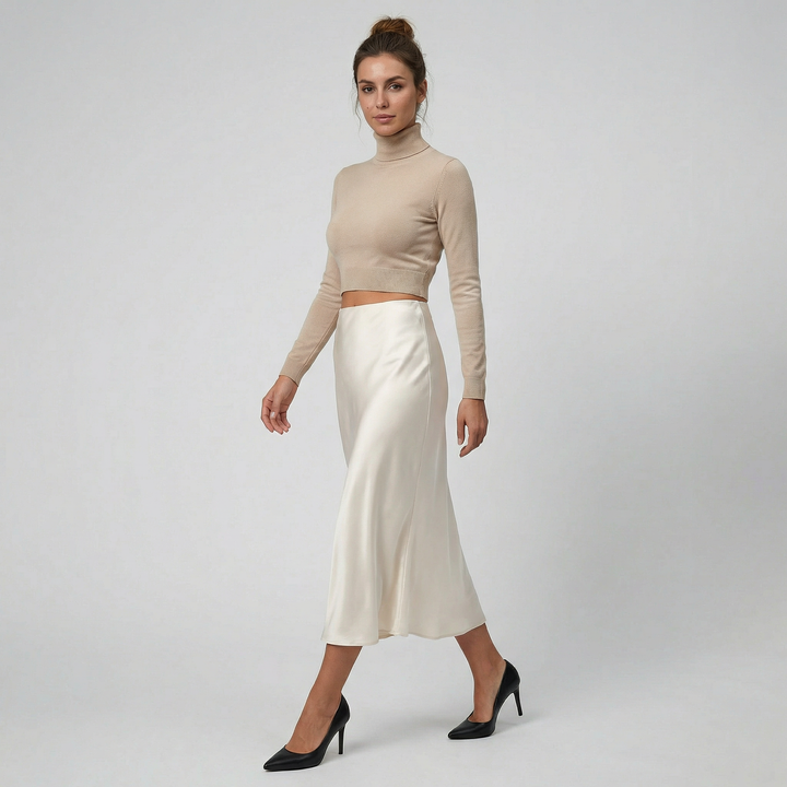 Women’s High-Rise Satin Skirt | Olamil