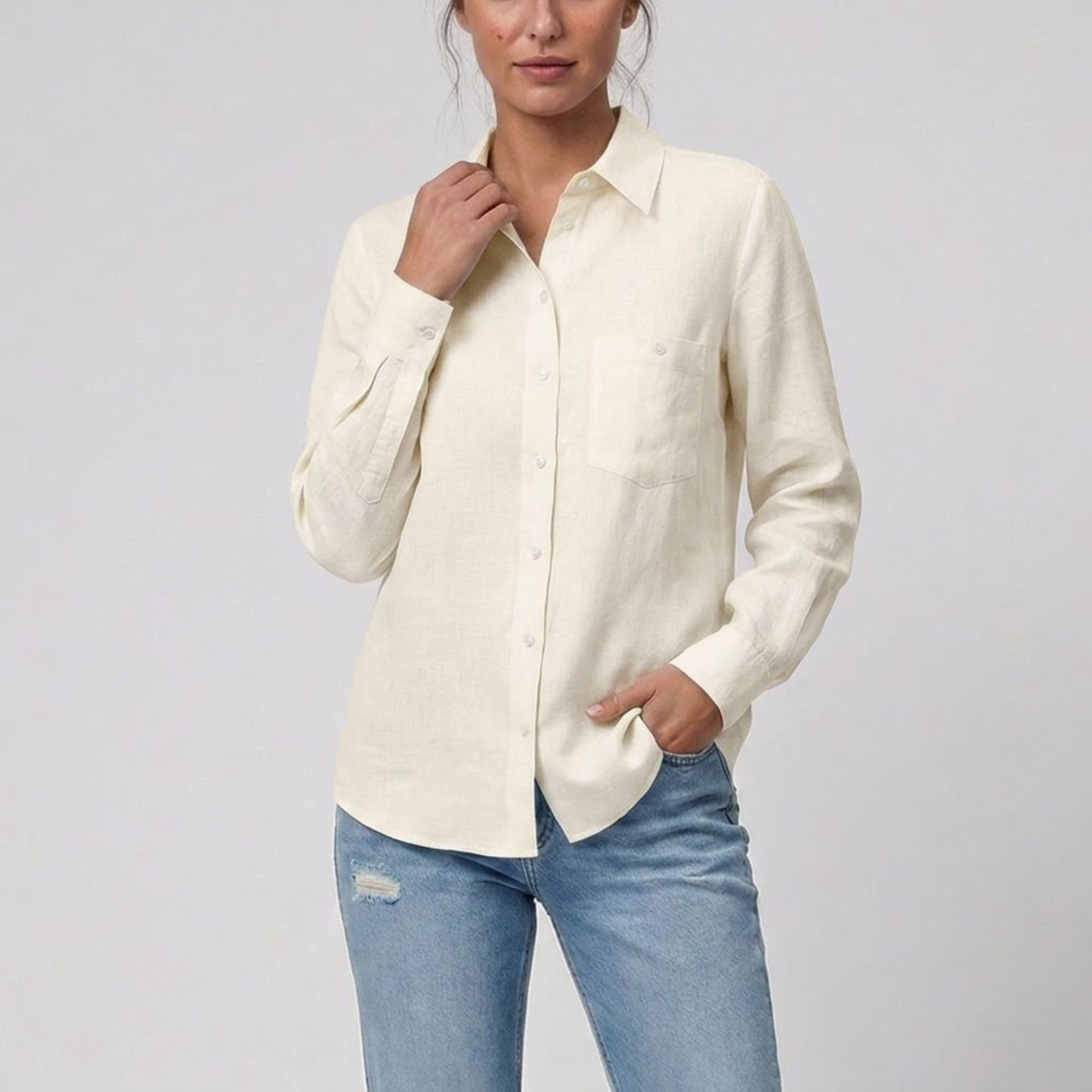 Women’s Long Sleeve Cotton Top | Olamil