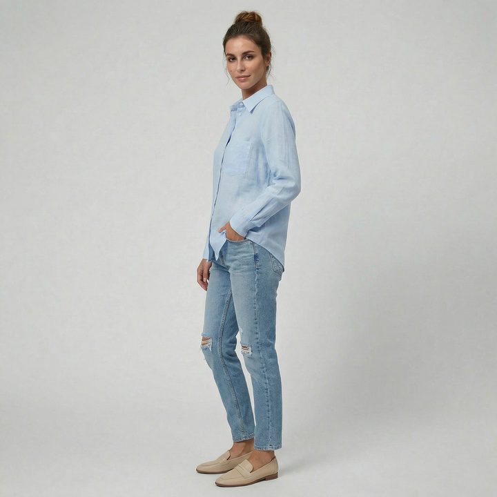 Women’s Long Sleeve Cotton Top | Olamil