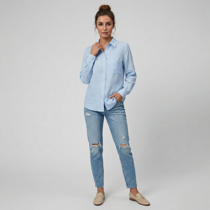 Women’s Long Sleeve Cotton Top | Olamil