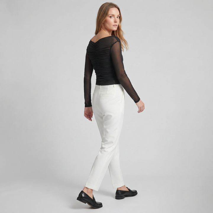 Women's Long-Sleeve Mesh Body Top | Olamil