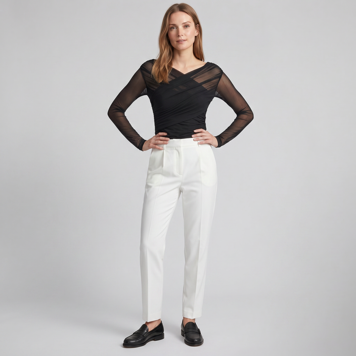 Women's Long-Sleeve Mesh Body Top | Olamil