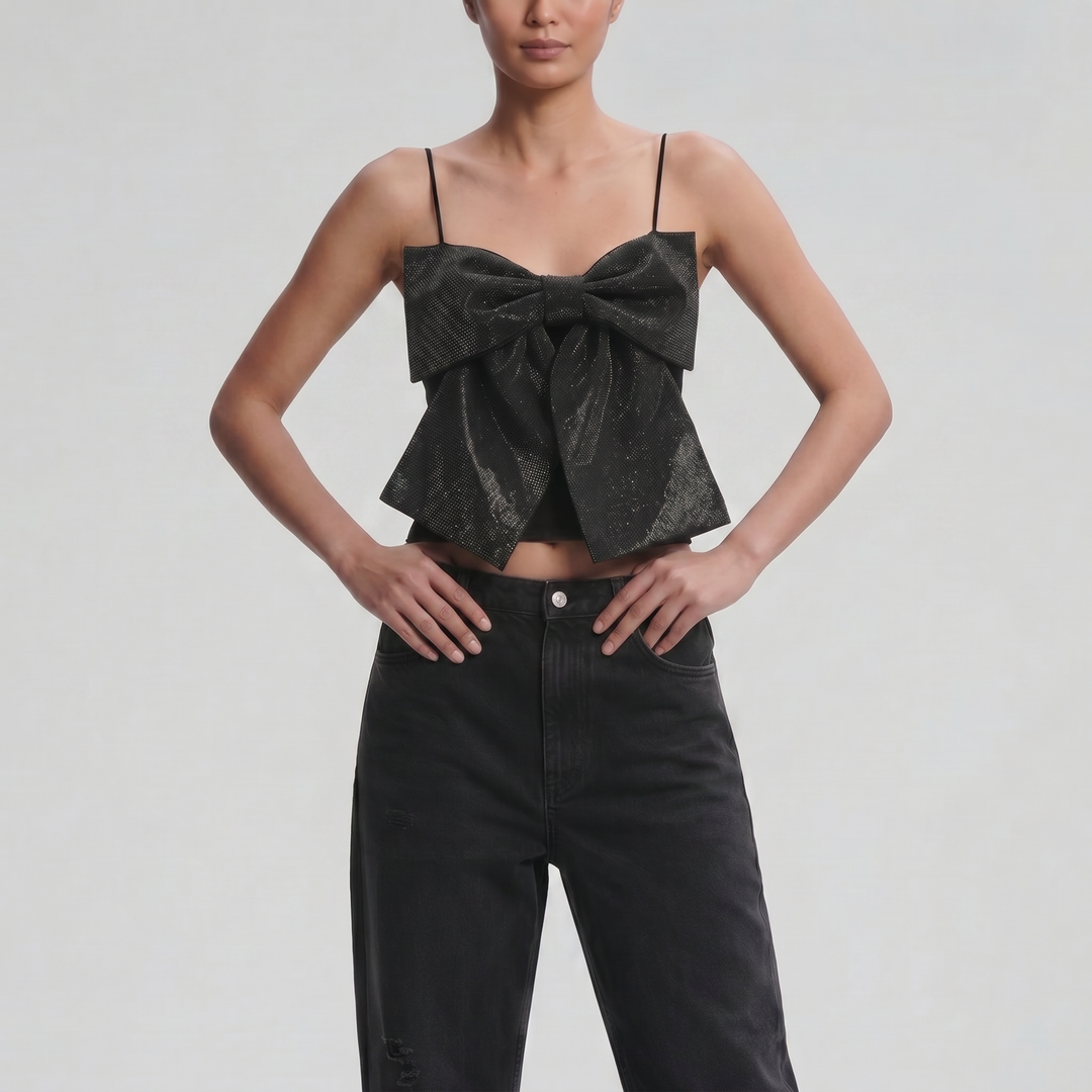 Women's Glitter Bow Cami Top | Olamil