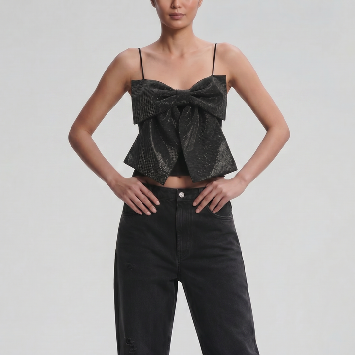 Women's Glitter Bow Cami Top | Olamil