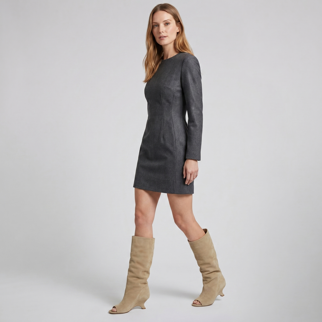 Women's Ankle Boots, Peep-Toe Suede