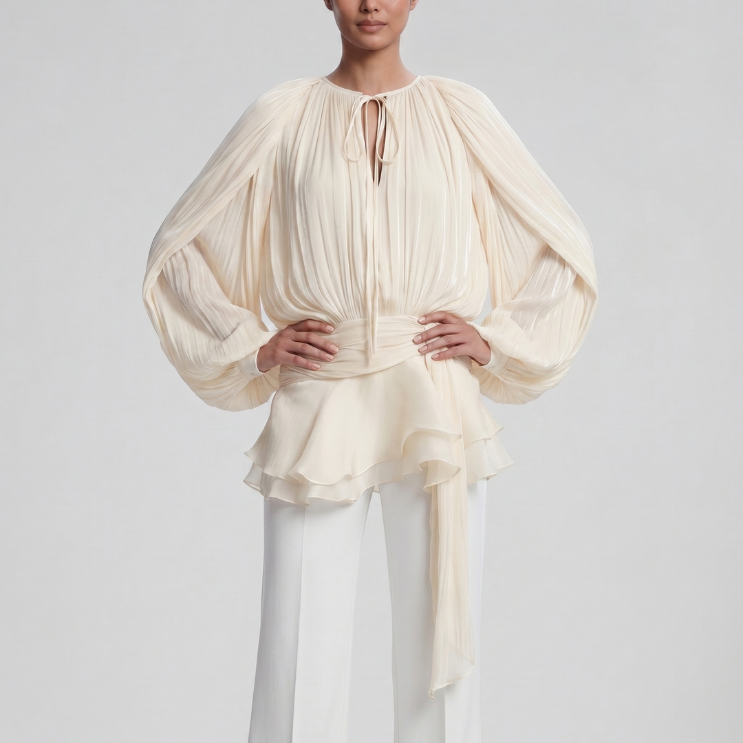 Women's Silk Chiffon Blouse, Loose Fit | Olamil