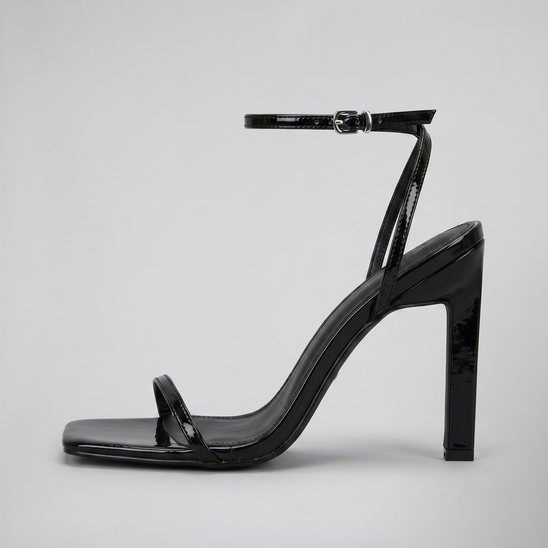 Women's Heeled Sandals – Patent Square-Toe