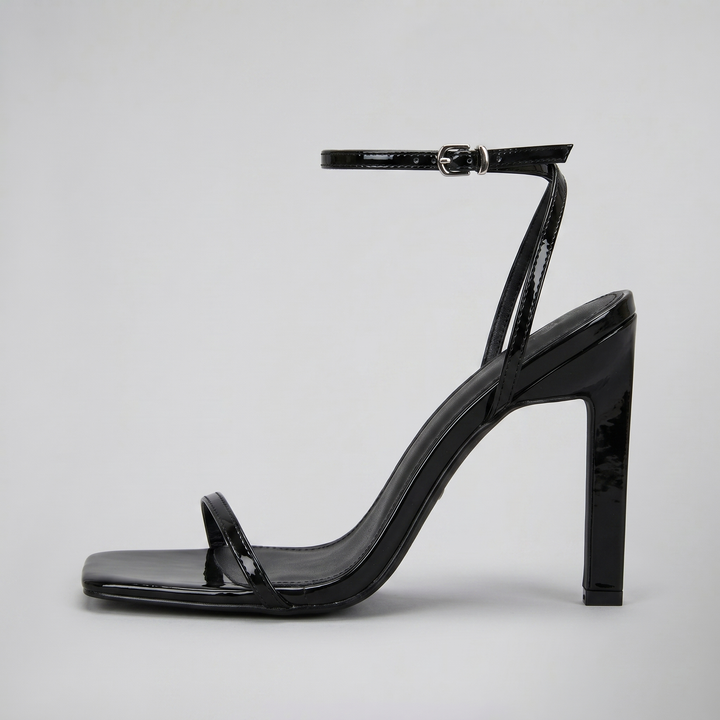 Women's Heeled Sandals – Patent Square-Toe
