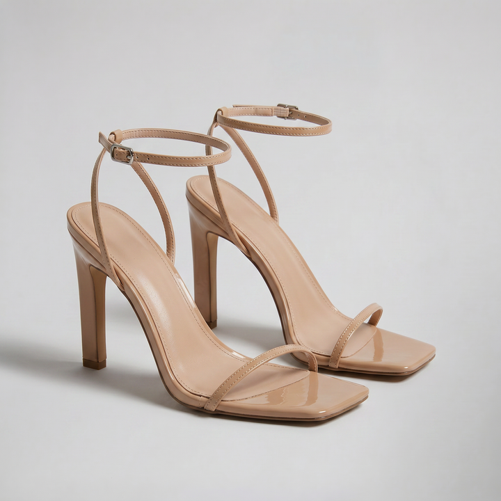 Women's Heeled Sandals – Patent Square-Toe