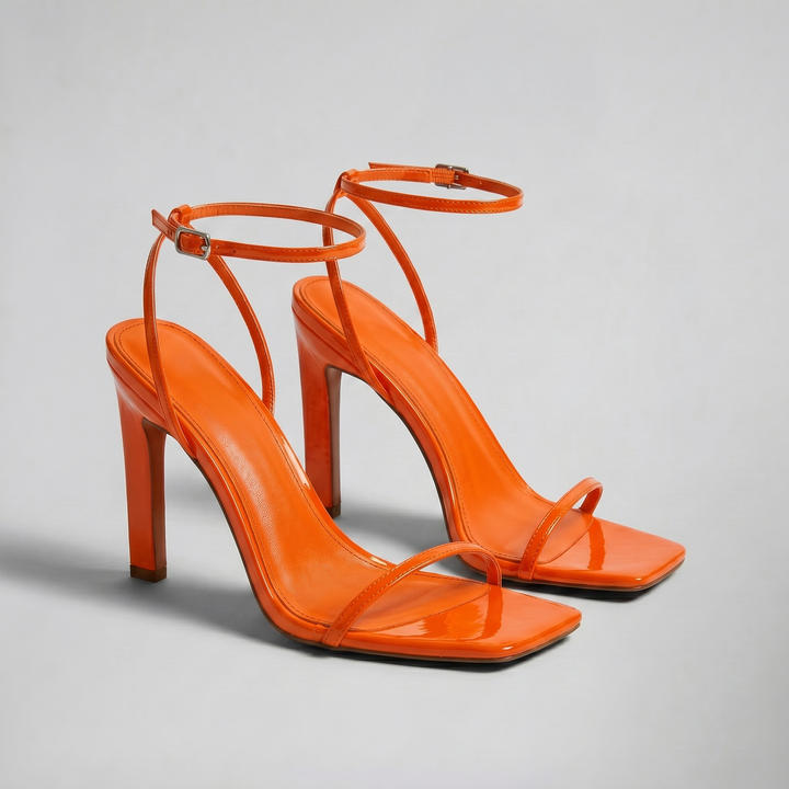 Women's Heeled Sandals – Patent Square-Toe